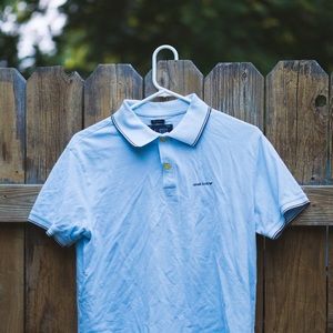 Armani jeans mens baby blue polo tee